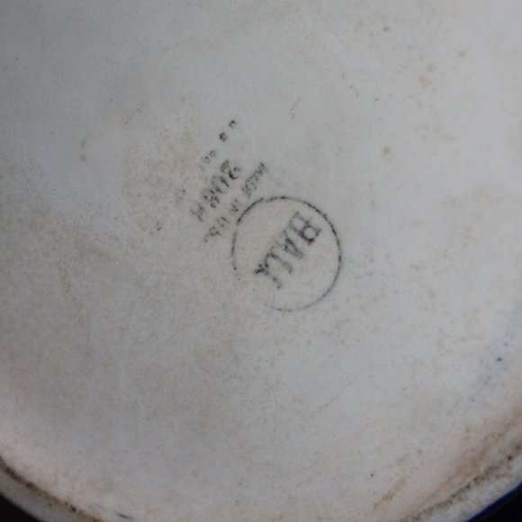 Hall Pottery cobalt blue sundial handle covered casserole dish Vintage Flowers - Picture 4 of 6